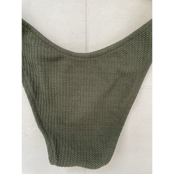 J. Crew Swim Bikini Swimsuit Textured Plunge Triangle Swimwear - Picture 9 of 12